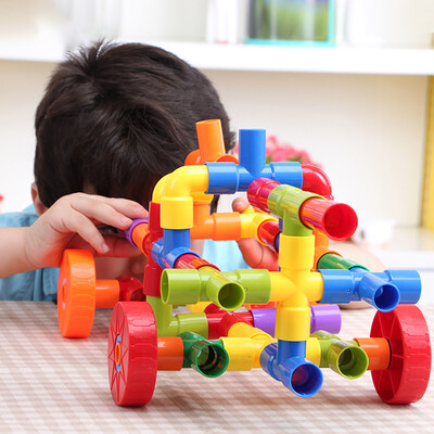 

Siaonvr 72pcs Plastic Pipe Plug Supporting Construction Education Toy Assembly Educatio