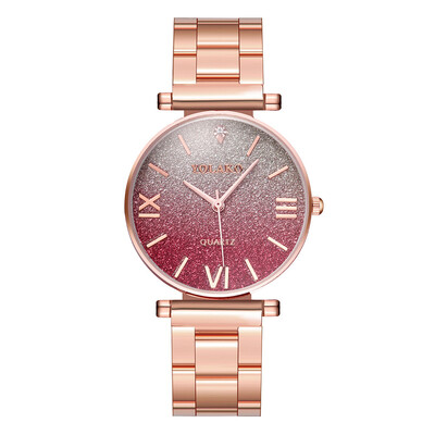 

Women Watches Romantic Dial Ladies Quartz Wristwatch Design Rose Gold Alloy Strap Clock Casual Dress Gift Zegarki Damskie