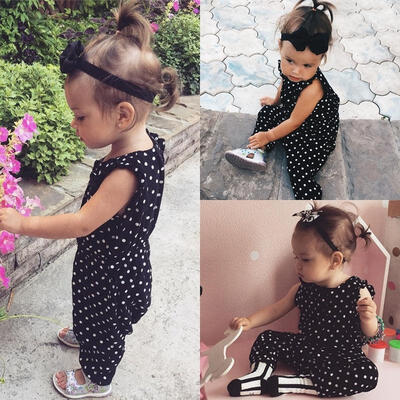 

Newborn Baby Girls Clothes Polka Dots Romper Jumpsuit Bodysuit Sunsuit Outfits