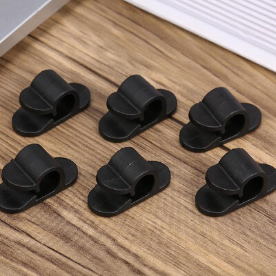 

CC-905 6pcs Desktop Cable Holder Phone Cable Organizer Winder Earphone Clip Charging Cable Holder Wire Fixer ABS Holder