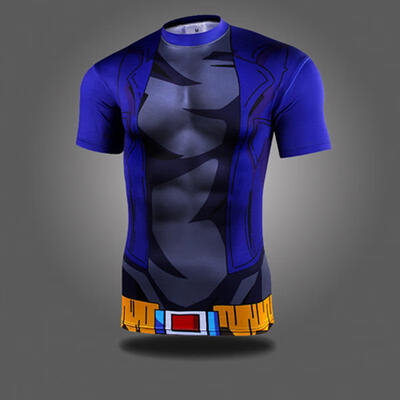 

Dragon Ball Z Series 3D Printing Slim Tight Short Sleeve T-Shirt Mens Tee Tops For Sports