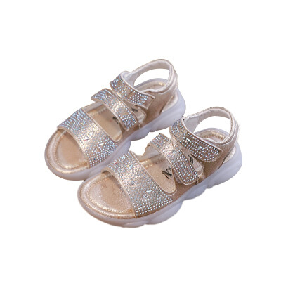 

Baby Toddler Anti-slip Rhinestone Design Sandals Summer Girls Beach Shoes Kids Casual Comfortable Sport Sandals for 1-4 Years