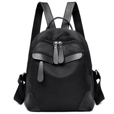 

Double-shoulder bag womens simple&fashionable cloth canvas womens backpack foreign-air color-stitching fashion individ