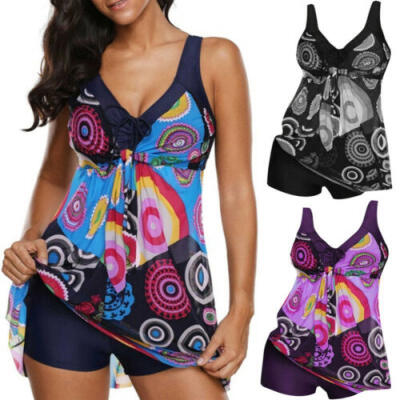 

NEW Ladies Women Tankini Swimwear Swimsuit Monokini Swimming Suit Beachwear Set