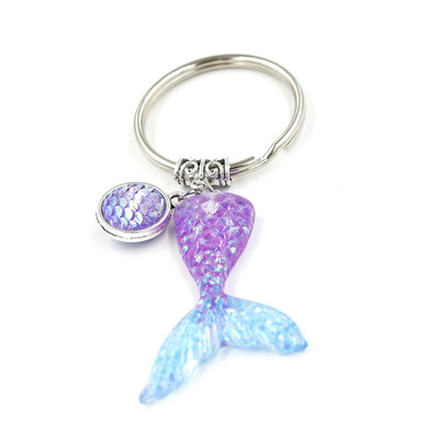 

1Pc Keychain Sequins Fishtail Keyring Decorative Pendants For Women Bags Car Key Phone Accessories Wedding Party Gifts