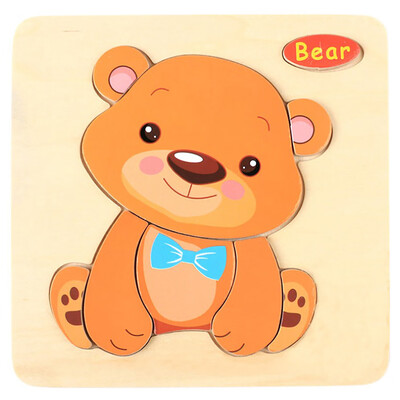 

Gotoamei Wooden Puzzle Educational Developmental Baby Kids Training Toy