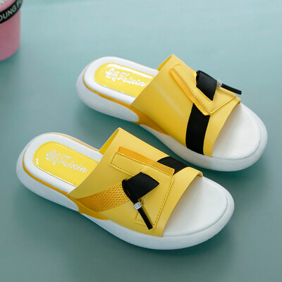 

Net red slippers women wear summer 2019 new thick bottom fashion Joker student flat beach slippers