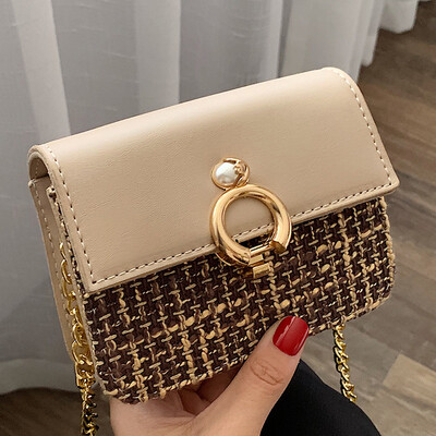 

Bags women 2019 new ring buckle Niu Nose flip shoulder slung small fashion chain bag