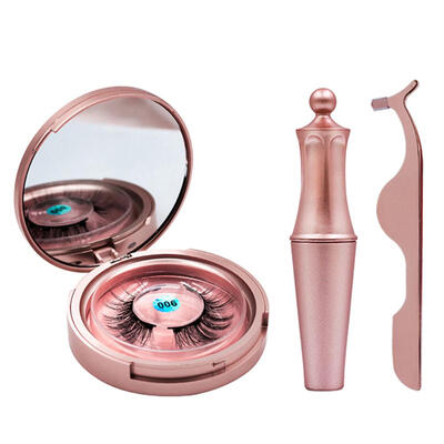 

Reusable Free Glue Magnetic False Eyelashes Liquid Eyeliner Set w Tweezer