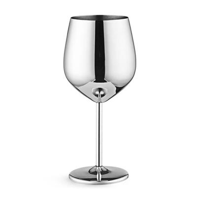 

500mL Stainless Steel Juice Drink Champagne Goblet Drum Shape Red Wine Cup