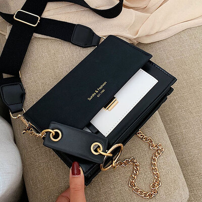 

Summer fresh women 2019 new fashion casual color Joker shoulder slung small square bag