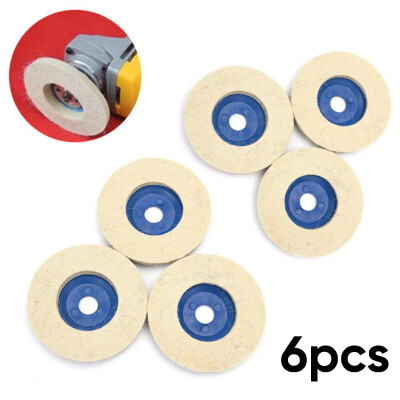 

6pcs 100mm 4 Inch Wool Buffing Angle Grinder Wheel Felt Polishing Disc Pad Kit