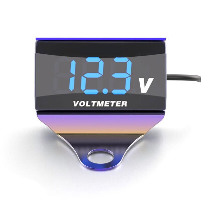 

Motorcycle DC 10-150V Digital Voltmeter LED Display Waterproof Voltage Tester Battery Moniter Gauge with Bracket