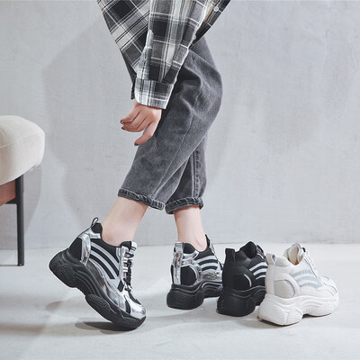 

Increased womens shoes sports shoes autumn&winter new small size 33 light muffin thick bot