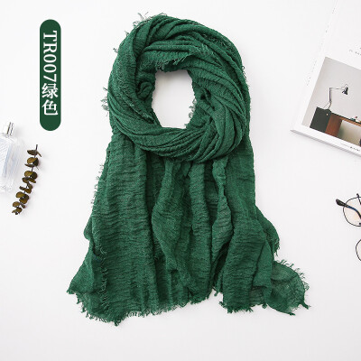 

Spring&Autumn cotton&linen scarves Sen small clear female Japanese scarf female literary long shawl dual-use scarves