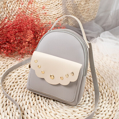 

Tailored Fashion Lady Shoulders Small Backpack Letter Purse Mobile Phone Messenger Bag