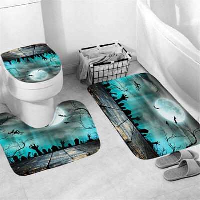 

〖Follure〗Halloween festival 3pcs Non-Slip Bath Mat Bathroom Kitchen Carpet Doormats Decor