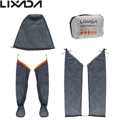 

Lixada Lightweight Summer Bug Wear Mosquito Suit Head Net Sleeves Pants for Men Women With Ultra-fine Mesh Hiking Fishing Camping