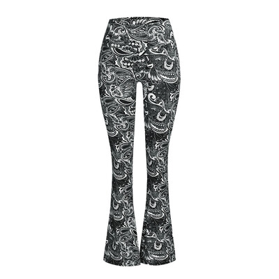 

Tailored Women Print High Waisted Broad Legged Yoga Pants Ladies Tight And Elastic Pants