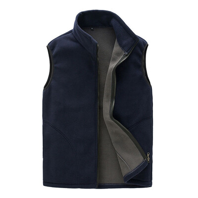 

Men Winter Sleeveless Zipper Fleece Lined Jacket Vest Coat Warm Waistcoat