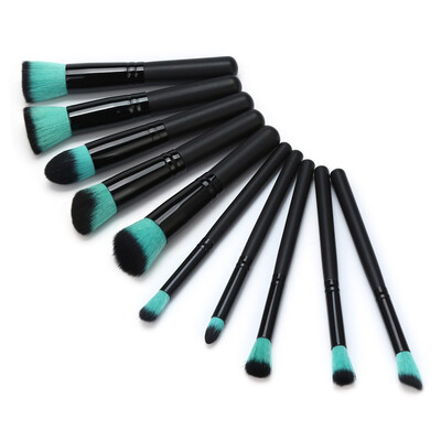 

Toponeto 10PCS Wooden Foundation Cosmetic Eyebrow Eyeshadow Brush Makeup Brush Sets Tool