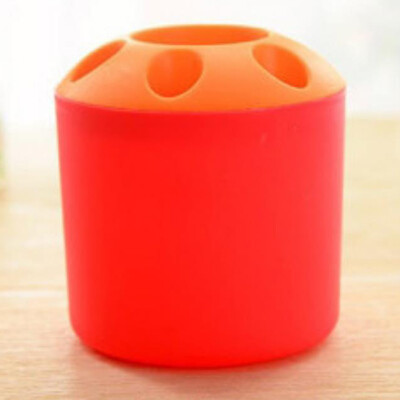 

Porous Toothbrush Holder Pen Holder Multi-function Desktop Pen Holder Multicolor