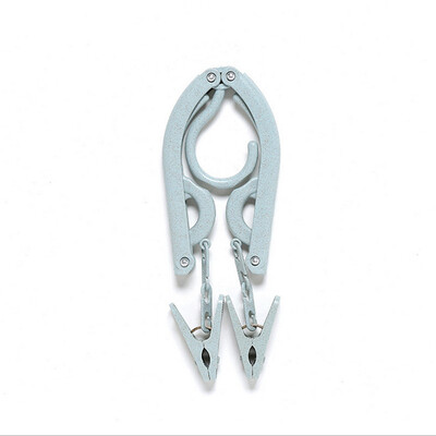 

Gobestart Folding Clothes Hangers Portable Wheat Straw Materials Travel Clothes Drying