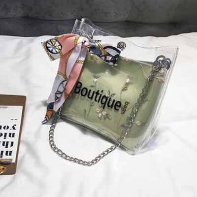 

Transparent Drawstring Girls Cute Composite Bag Women Handbags Mini Small Shoulder Bag