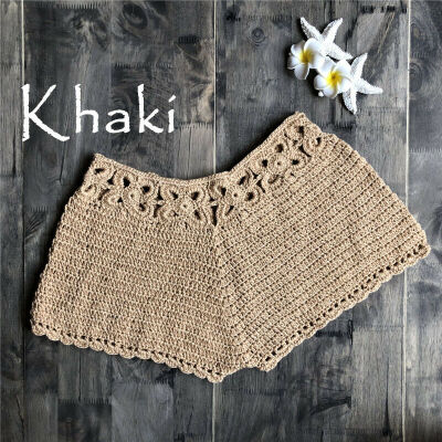 

Women Holiday High Waist Hot Cotton Short Mini Pants Hollow Out Crochet Shorts