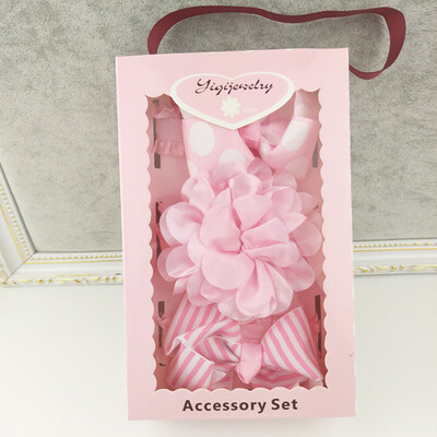

Gobestart 3PCS Girl Bow Pearl Hair Accessories Small Fresh Headwear Set