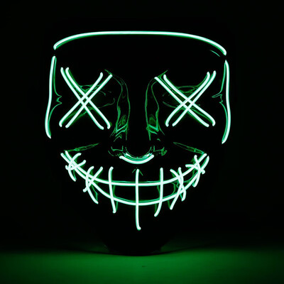 

Halloween decoration Cold light mask glowing mask halloween el luminous line cold light mask