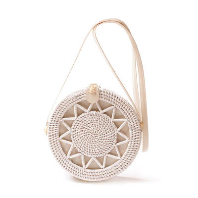 

Rattan Knitting Shoulder Messenger Handbags Women Weaving Crossbody Bags