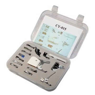 

15pcset Domestic Sewing Machine Snap-On Presser Walking Foot Kit Sewing Machine Parts Set for Brother Singer Babylock