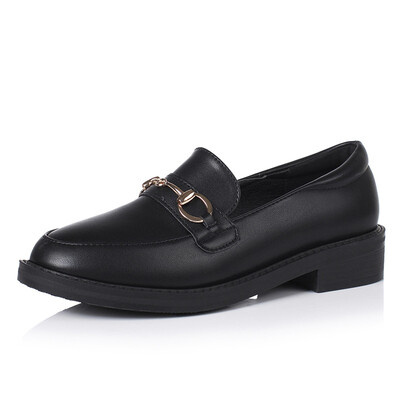 

86 Europe&the United States British wind single shoes womens fashion simple&thick with th