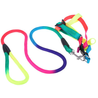 

120cm Adjustable Colorful Chest Straps Pet Traction Ropes Dogs Collars