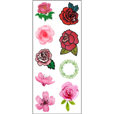 

〖Follure〗Flower Rose Tattoo Stick Environmental Protection Waterproof