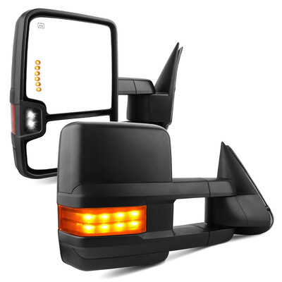 

Pair Tow Mirrors for 03-07 Chevy Silverado Sierra Power Heated LED Amber Signal