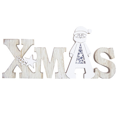

〖Follure〗Christmas Letter Decorations Wooden Shapes Ornaments Craft Xmas Gifts