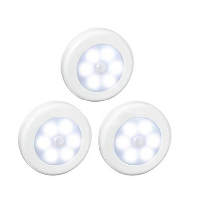 

Automatic Sensor 6 Led Night Light Wireless Detector Wall Lamp Light Auto OnOff Closet Battery Power Light
