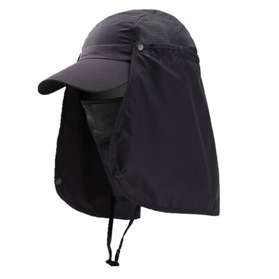 

Outdoor Sport Hiking Visor Hat UV Protection Face Neck Cover Fishing Sun Protection Cap