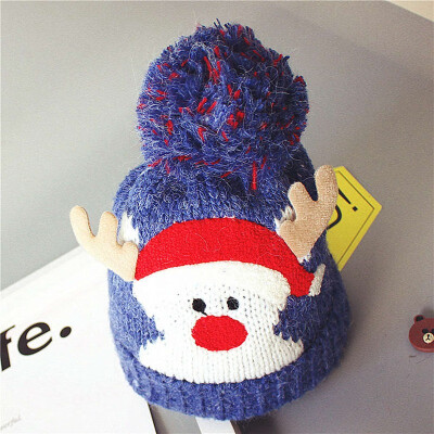 

Cute Elk Baby Girl Boy Pom Pom Ball Knitting Hat Winter Warm Beanie Cap