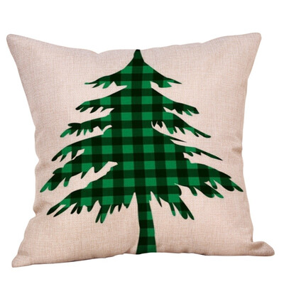 

Siaonvr Merry Christmas Pillow Cases Cotton Linen Sofa Cushion Cover Home Decor