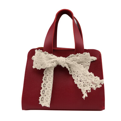 

Tailored 2017 new lace bow tide tide girls wild Messenger bag mini small bag BK