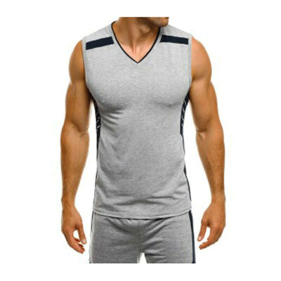 

Men Summer Sleeveless Casual Cotton Gym Sports Slim Fit Vest Tank Top T-Shirt