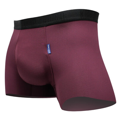 

New zero touch G with shape cut ribs solid color simple super fine denim nylon flying business quick-drying mens boxer briefsONME