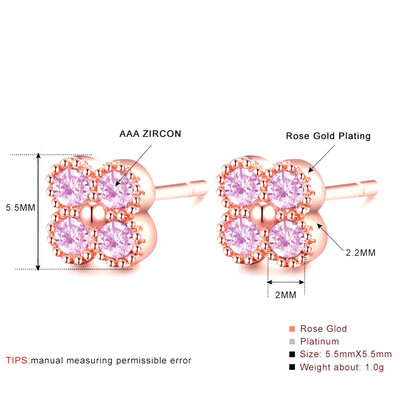 

Accessory Luxury Full Earrings Stud Earrings Sterling Hot Clover Four Leaf For CZ Leaf Clover Earrings Vintage gold 18 925 Silver