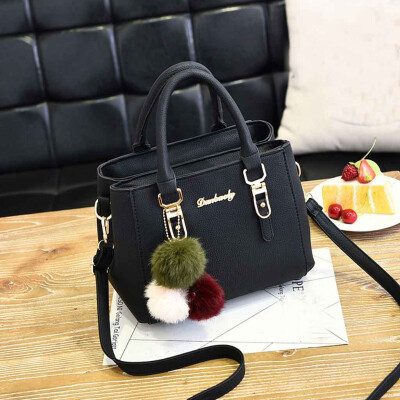 

Tailored Women Hairball Ornaments Tote Solid Sequins Handbag Purse Messenger Shoulder Bag