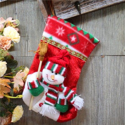 

Toponeto Candy Bag Christmas Gifts Tree Ornament Stocking Santa Claus Snowman Sock Decor
