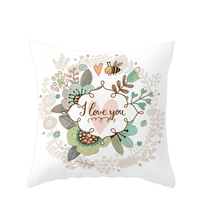 

〖Follure〗Easter Rabbit Print Pillow Case Polyester Sofa Car Cushion Cover Home Decor