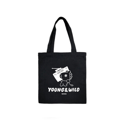 

Bangtan Boys Jungkook Jimin V Suga Jin J-Hope RM Printed Handle Tote Bags Handbag Messenger Shopping Bag